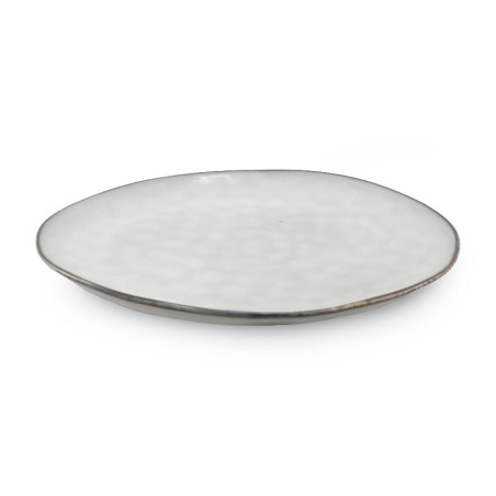Plato Redondo de Ceramica 27.8 Centimetros Beige BELLARTE LDX-P00192