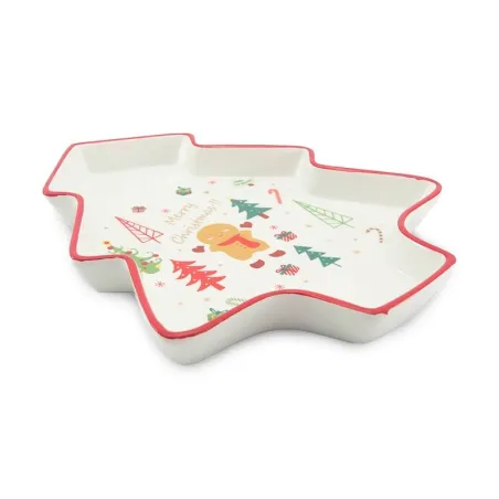 Plato de Ceramica Forma de Arbol Navideno 28 x 13 Centimetros TIPS 24D05-10