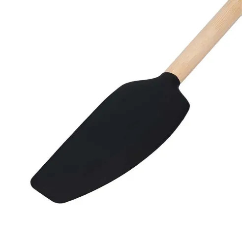 Espatula Mezcladora de Bambu con Punta de Silicon Negro KITCHEN AID KQG637OHOBE
