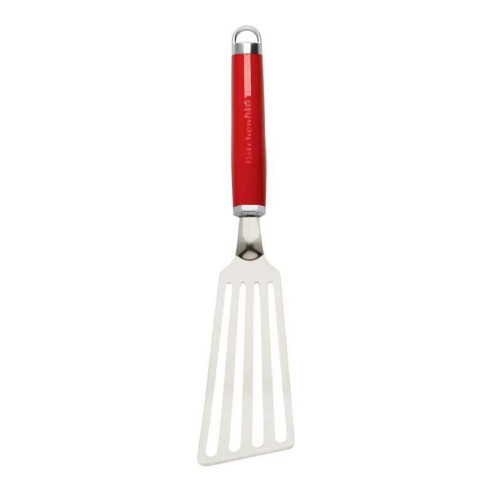 Espatula Ranurada Flexible de Acero Inoxidable con Puno Rojo KITCHEN AID KAG024OHERE