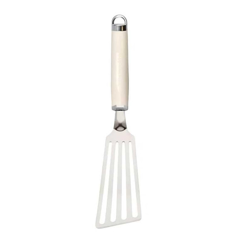 Espatula Ranurada Flexible de Acero Inoxidable con Puno Crema KITCHEN AID KAG024OHACE