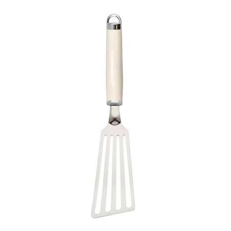 Espatula Ranurada Flexible de Acero Inoxidable con Puno Crema KITCHEN AID KAG024OHACE