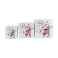 Caja Cuadrada Navidena, Set de 3 Unidades TIPS 24D12-16 2