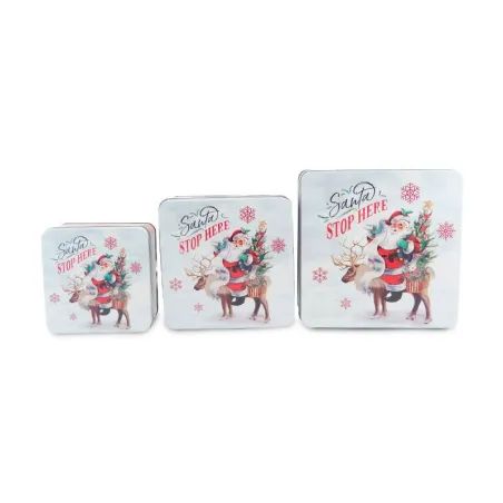 Caja Cuadrada Navidena, Set de 3 Unidades TIPS 24D12-16