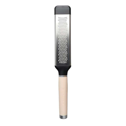 Rallador Fino de Acero Inoxidable con Puno Crema KITCHEN AID KAG321OHACE