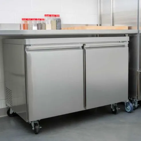 Mesa Undercounter Refrigerada 2 Puertas de Acero Inoxidable 48 Pulgadas U-STAR UUC-48R-E-HC