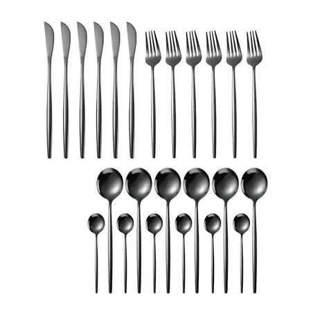 Juego de Cuberteria de Titanium Portugal de Acero Inoxidable de 24 Piezas TIPS BCS01-17