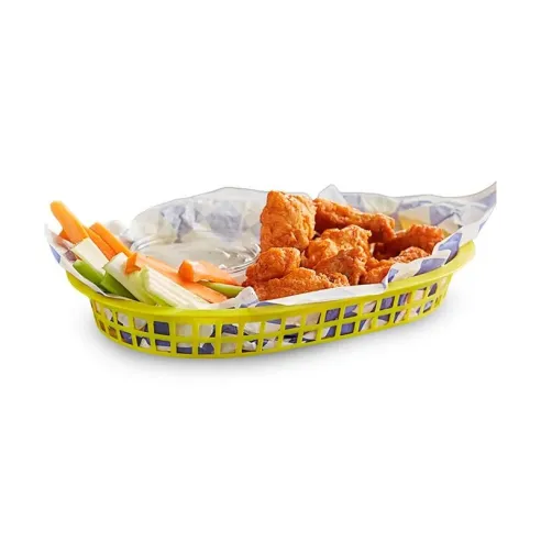 Canasta Plastica de Comida Rapida de 10.5 x 7 Pulgadas de Color Amarillo MASTER CHEF FFB-107Y