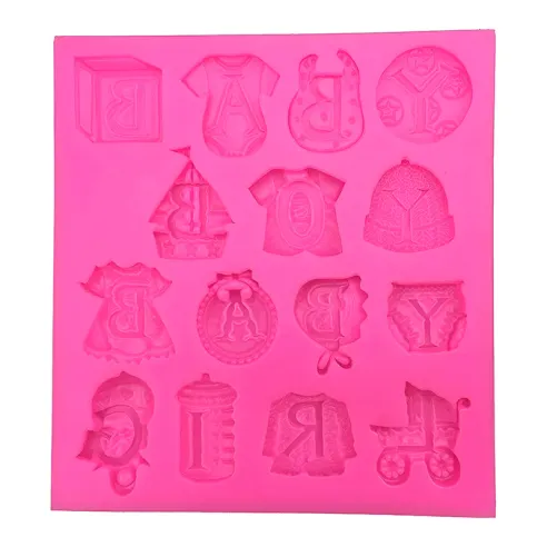 Molde de Silicon para Fondant Mensaje de Baby Boy y Baby Girl MASTER CHEF 0760295