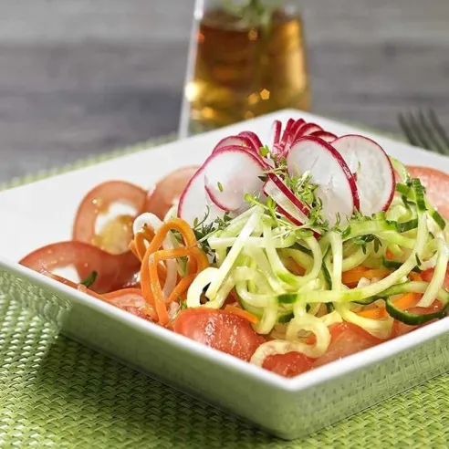 Cortador para Verduras y Frutas en Espiral con 3 Cuchillas Intercambiables LURCH 00010301