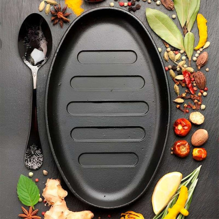 Sarten de Hierro Fundido para Fajitas de 11 Pulgadas MASTER CHEF SIZP-11
