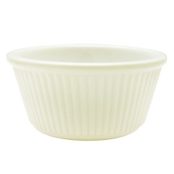 Ramekin Ranurado de 3 Onzas, Color Blanco Hueso THUNDER ML531B1