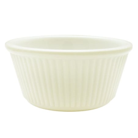 Ramekin Ranurado de 3 Onzas, Color Blanco Hueso THUNDER ML531B1 Ramekin Ranurado de 3 Onzas, Color Blanco Hueso THUNDER ML531B1