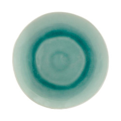 Plato Redondo de Ceramica de 22 Centimetros Verde BELLARTE LDX-P00128