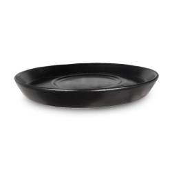Plato Taza Leave de Porcelana 15 Centimetros Negro Arenoso ARNI C0982-J09