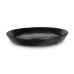Plato Taza Leave de Porcelana 15 Centimetros Negro Arenoso ARNI C0982-J09
