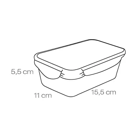 Contenedor Rectangular de Polipropileno de 0.5 Litros TESCOMA 892062