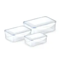 Contenedor Rectangular de Polipropileno, Set 3 Unidades de 1, 1.5 y 2.5 Litros
 TESCOMA 892092