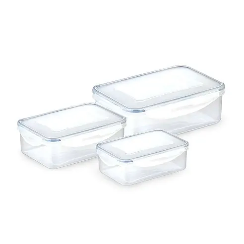 Contenedor Rectangular de Polipropileno, Set 3 Unidades de 1, 1.5 y 2.5 Litros
 TESCOMA 892092
