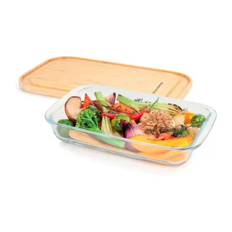Contenedor de Vidrio con Tapa de Bambu de 31 x 19 Centimetros TESCOMA 900849