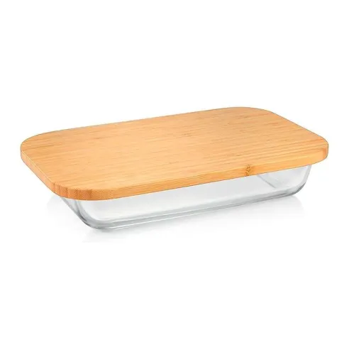 Contenedor de Vidrio con Tapa de Bambu de 31 x 19 Centimetros TESCOMA 900849