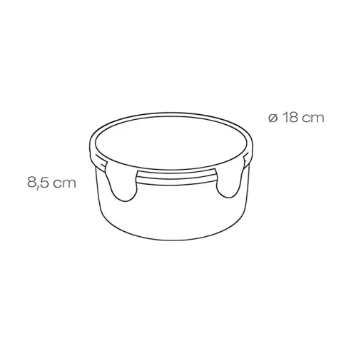 Contenedor Redondo de Polipropileno de 1.5 Litros TESCOMA 892114