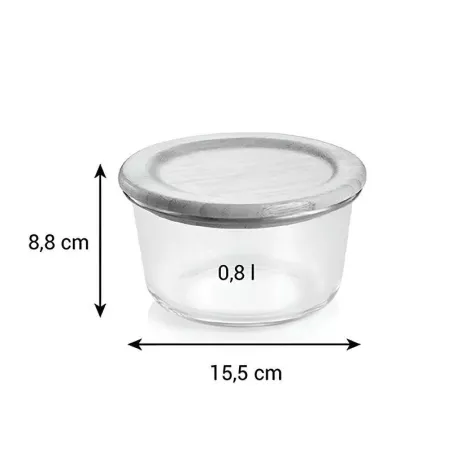 Contenedor Redondo de Vidrio de 0.8 Litros TESCOMA 900848