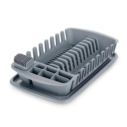 Escurridor Gris para Platos con Bandeja Recogedora TESCOMA 900643