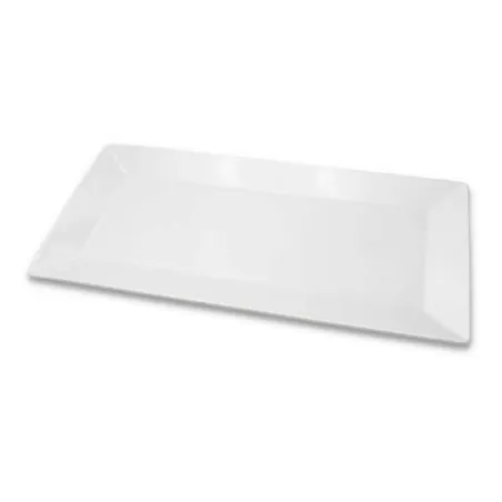 Plato Rectangular Coupe de Ceramica de Borde Ancho de 39 x 19 x 2 Centimetros TIPS HQ-4499