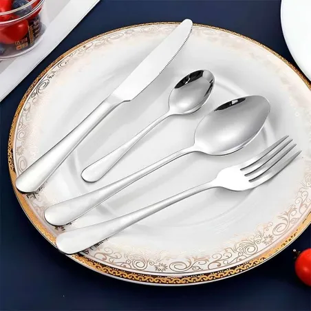 Juego de Cuberteria de Color Plateado de 24 Piezas TIPS BCS01-01