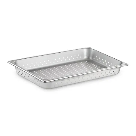 Bandeja de Acero Inoxidable Perforada Full x 2-1/2 Pulgadas MASTER CHEF FP2