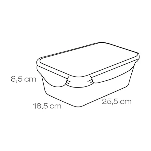 Contenedor Rectangular de Polipropileno de 2.5 Litros TESCOMA 892068