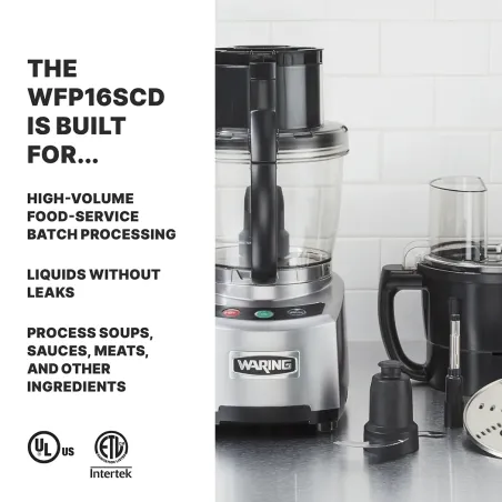 Procesador para alimentos 4 cuartos alimentacion continua 110V WARING WFP16SCD