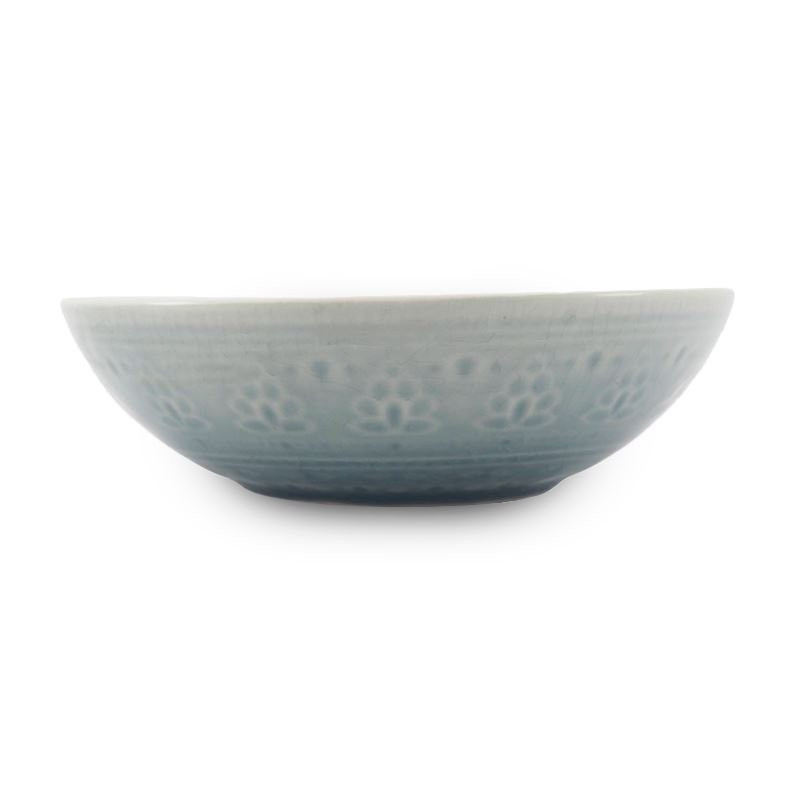 Bowl Redondo de Ceramica 17 x 5 Centimetros Celeste BELLARTE LDX-W00101