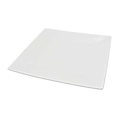 Plato Cuadrado de Ceramica de Borde Ancho de 22 Centimetros TIPS CT809