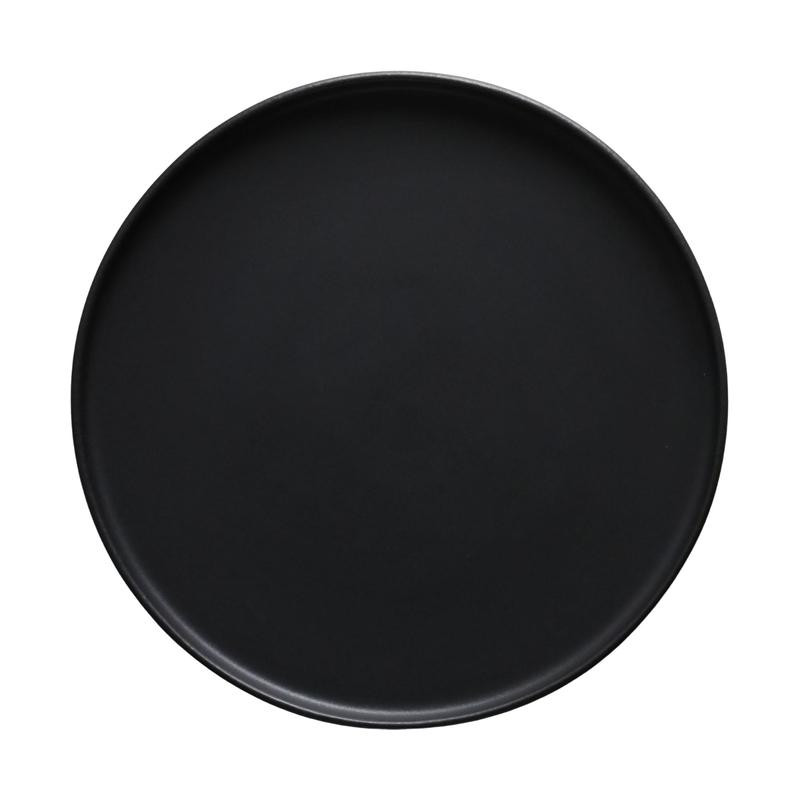 Plato Pluto elegante esmalte reactivo 27.9 cm de porcelana Negra CORONA PA1941992812