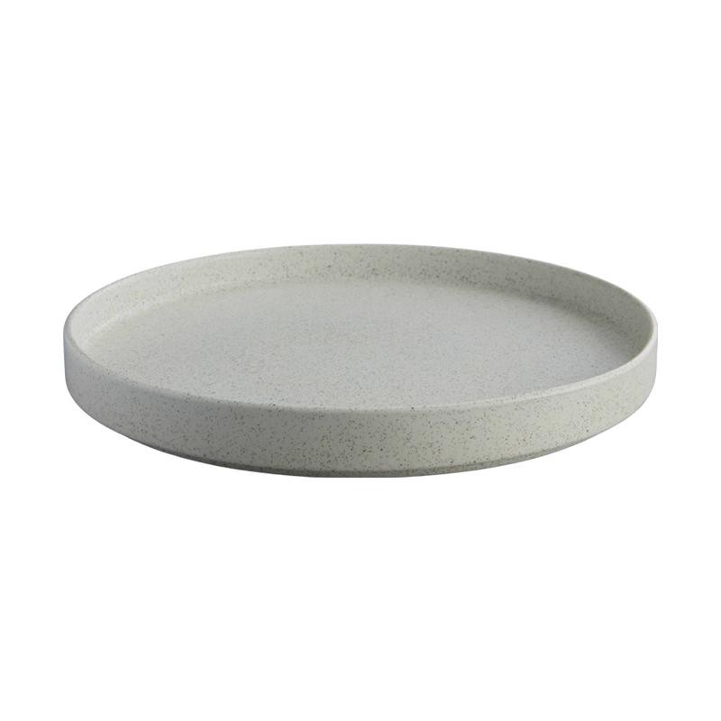 Plato Orion esmalte reactivo diseno rustico gris moteado de 27.9 cm CORONA PA1940992812
