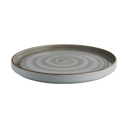 Plato Artisan diseno rustico con estilo espiral gris 27.9 cm CORONA PA1607992812