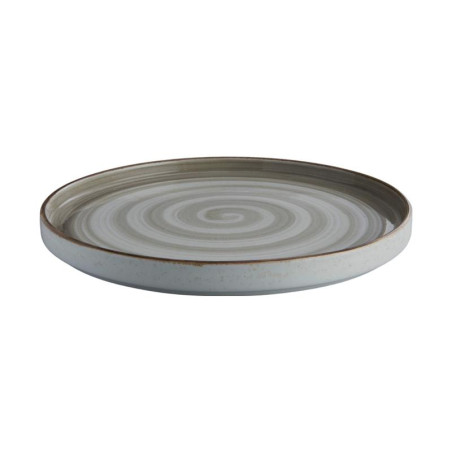 Plato Artisan diseno rustico con estilo espiral gris 27.9 cm CORONA PA1607992812