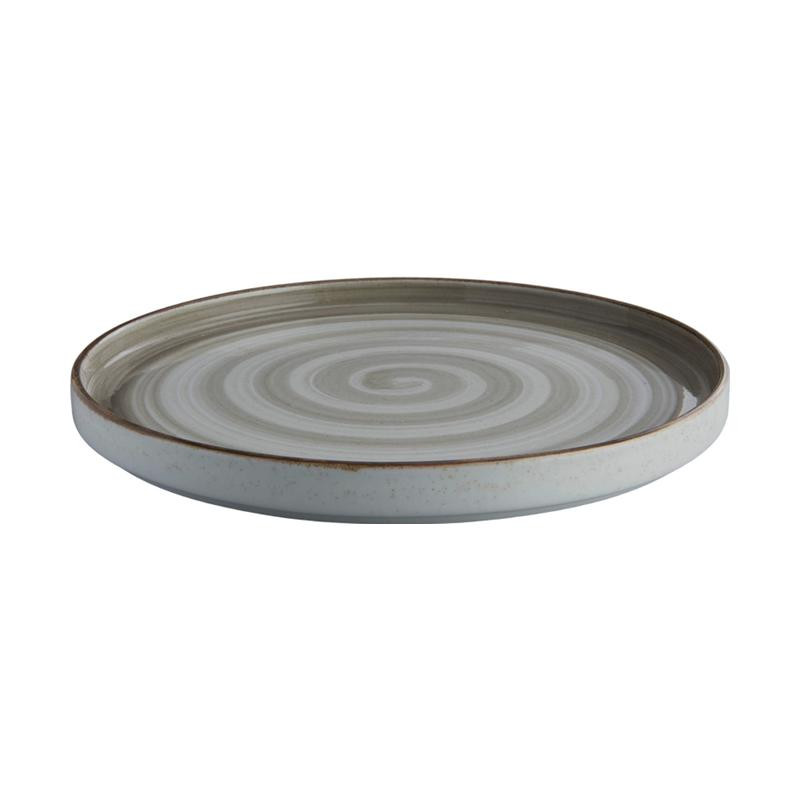 Plato Artisan estilo rustico Elegante color gris espiral 20.4 cm CORONA PA1607992012