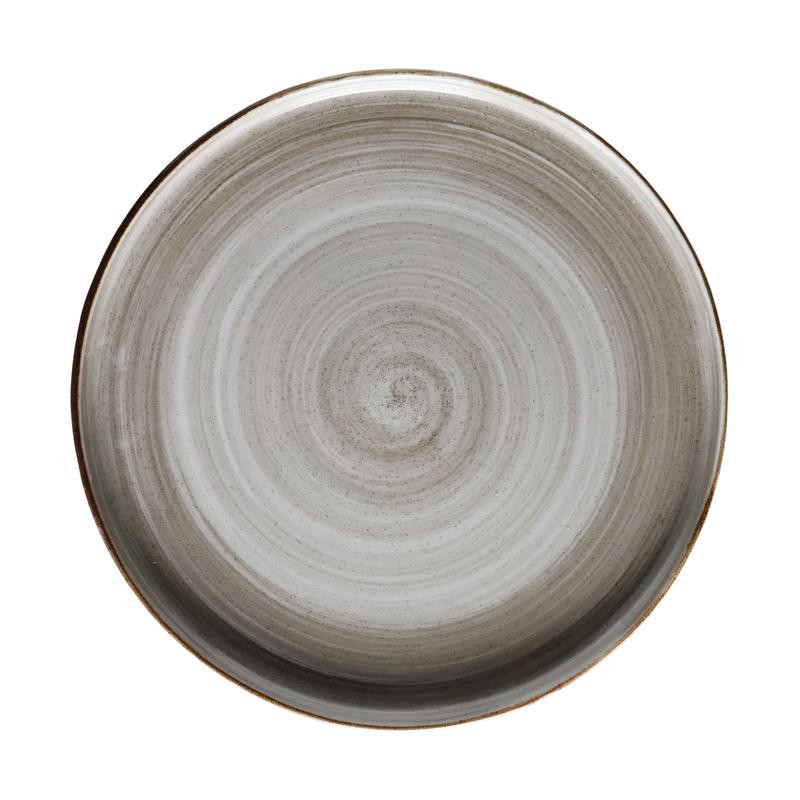 Plato Artisan estilo rustico moderno gris espiral 15.7 cm CORONA PA1607991512