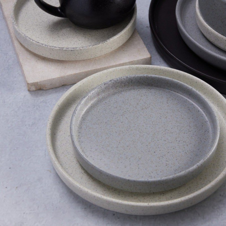 Plato Moon estilo rustico de alta gama gris 15.5 cm CORONA PA1944991512