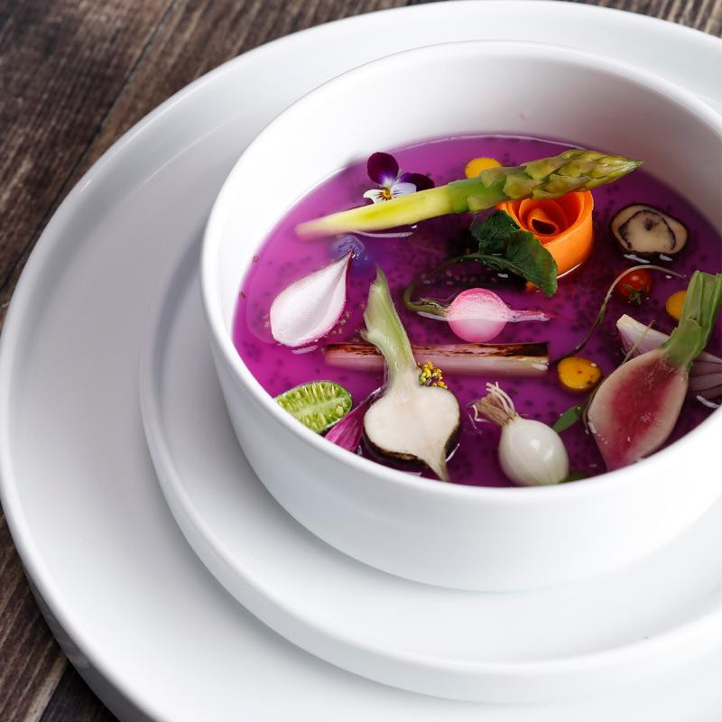 Plato hondo elegante estilo rustico de alta gama blanco 533.9 ml CORONA PA1101993112