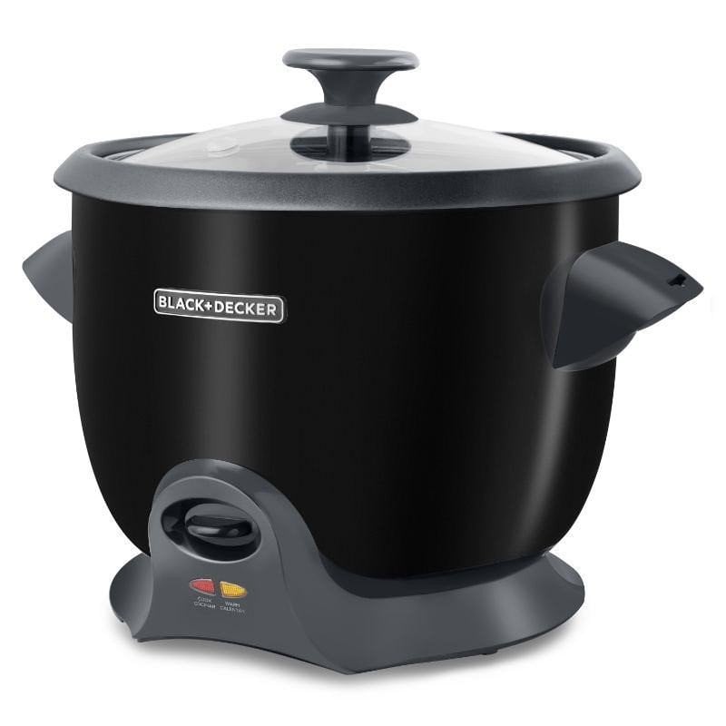 Olla Arrocera Antiadherente con Vaponera de 10 Tazas de Color Negro BLACK DECKER RC620B