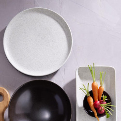Plato Coupe Orion gris acabado reactivo estilo refinado 28.4 cm CORONA PA1940712812 2