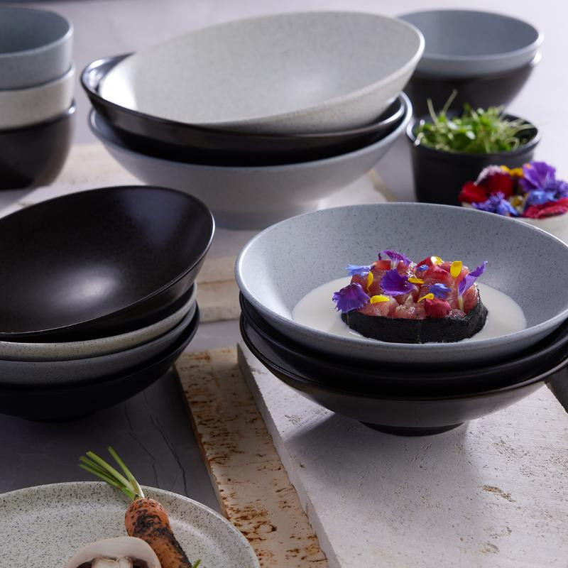 Bowl Moon acabado reactivo gris estilo moderno exclusivo 524 ml CORONA PA1944923224
