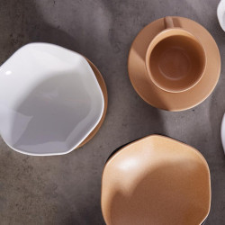 Bowl Ancestral acabado reactivo blanco estilo unico 438.5 ml CORONA PA1101893212 2