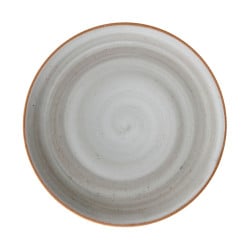 Plato plano Coupe Artisan gris acabado de lujo 28.4 cm CORONA PA1607712812