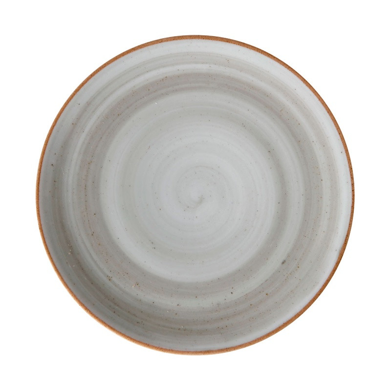 Plato plano Coupe Artisan gris acabado de lujo 28.4 cm CORONA PA1607712812