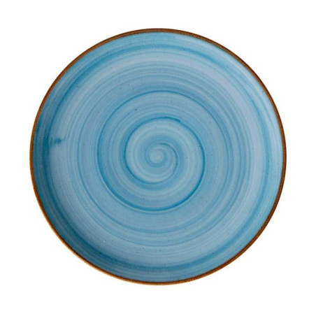 Plato plano coupe Artisan azul acabado de lujo 17.7 cm CORONA PA1604711724